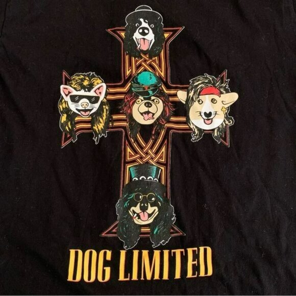 Unisex Dog Limited M Guns And Roses T Shirt Rock Cross Appetite Destruction - Picture 2 of 7